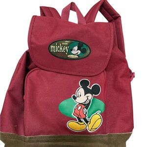 Vintage 90’s Pyramid Mickey Mouse Red Backpack. Excellent Condition